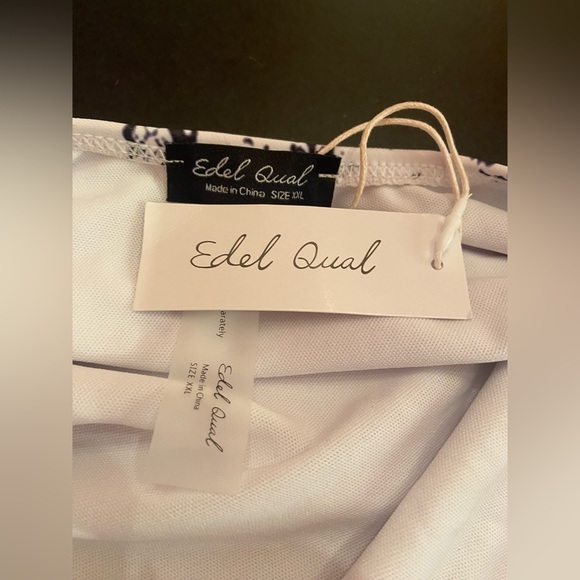 Edelqual One Piece Swimsuit High Cut with side Cutouts White Snakeskin Size XXL - Picture 15 of 16